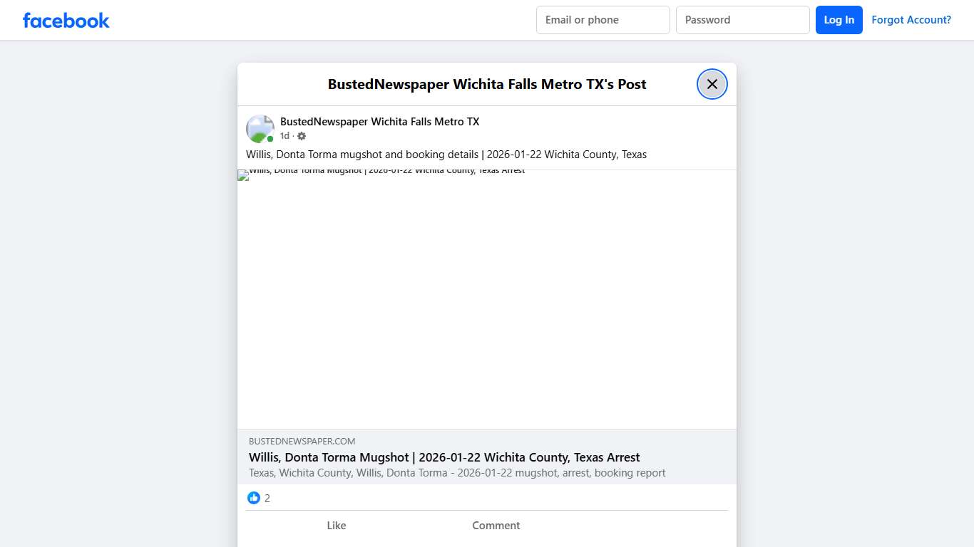 Willis, Donta... - BustedNewspaper Wichita Falls Metro TX Facebook